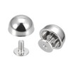 sourcing map 12x7mm Screw Back Rivets Hollow Round Head Leather