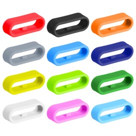 Gtziqa Watch Band Loop, 12 Pcs Colorful Rubber Watch Strap Holder Silicone Multicolor Replacement Watches Band Keeper Security Fastener Rings for Smartwatch Sport Watches Accessories
