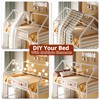 LIKIMIO Bunk Bed Twin XL Over Twin XL, Metal Bunk