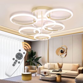 OUQI LED Ceiling Light Fixture Stepless Dimming 2700K-7000K Flush Mount Modern Ceiling Light Close to Ceiling Light 120W 10800LM Ceiling Light with Remote for LivingRoom Bedroom DiningRoom