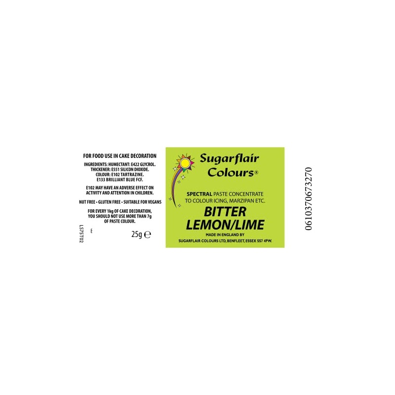 Bitter Lemon Spectral Paste by Sugarflair 25g