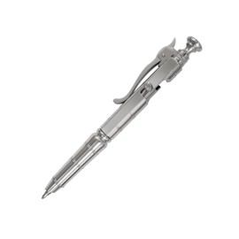 Dr. Metalleung Bolt Action Pen: Heavy Duty Stainless Steel Retractable Ballpoint EDC Pen, Refillable with Pocket Clip - Designed for Smooth Office Writing & Gifts