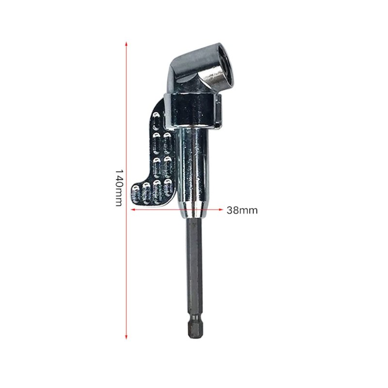 Trade-Shop Bit Angle Gear Attachment (Long) 105 Degree Hex Socket