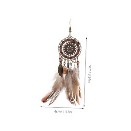 Baluue 1 Pair Boho Feathered Earrings for Women Lightweight Ethnic Dangle Jewelry for Travel Parties Dates Comfortable Native Accessories Stylish Renaissance Design