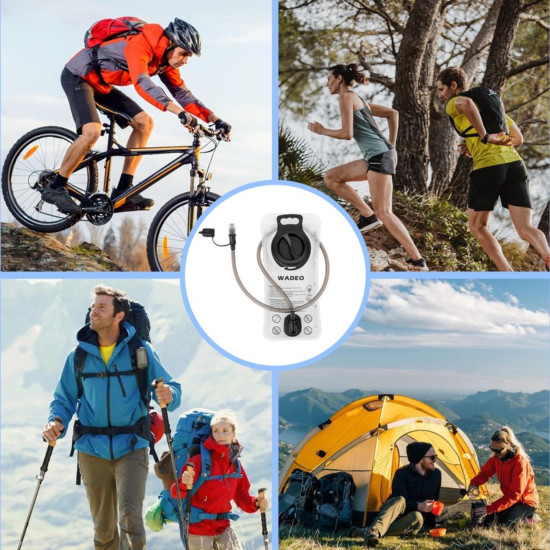 WADEO Hydration Bladder 2L, Leak Proof Water Bladder with Clean