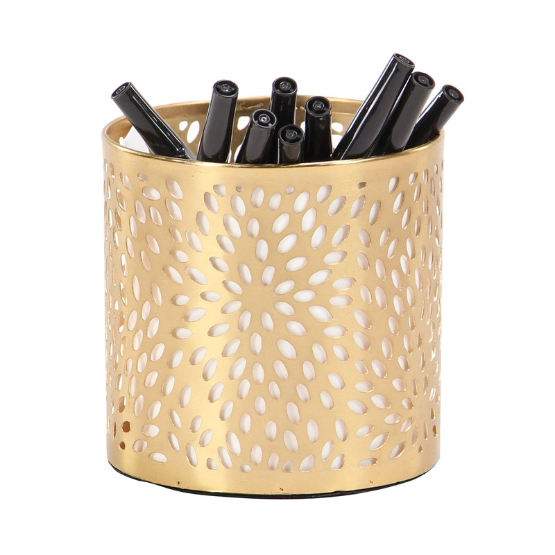 Deco 79 57413 Pencil Holder, Gold