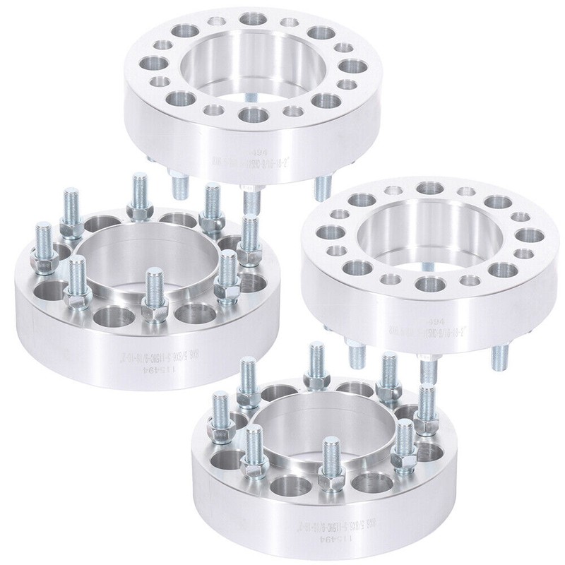 wellstorehere 4pcs 2" 8x6.5 Hub Centric Wheel Spacers 9/16"x18 For