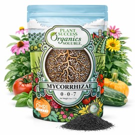 Mycorrhizal Fungi OMRI Organic Root Enhancer for Plant Success, Super Potent 20 Strain ECTO and ENDO Blend for Trees, Vegetables and Houseplants, Beneficial Bacteria Included Treats 700 Plants