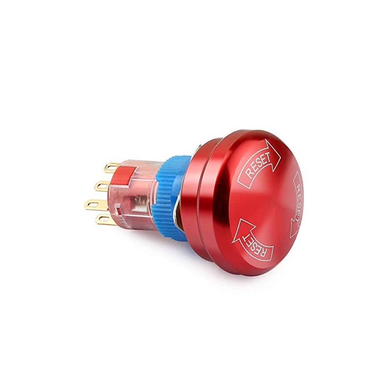 CLDIY Metal Emergency Stop Button Switch, 16 mm 5 A