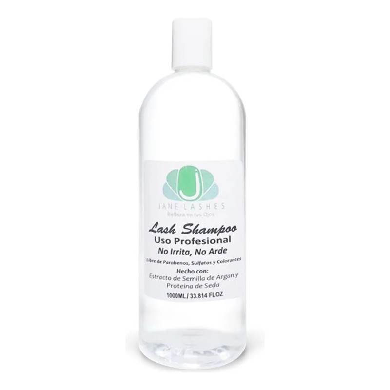 Lash Shampoo 1L Jane Lash Limpieza Extensiones Pestañas Mink Fórmula