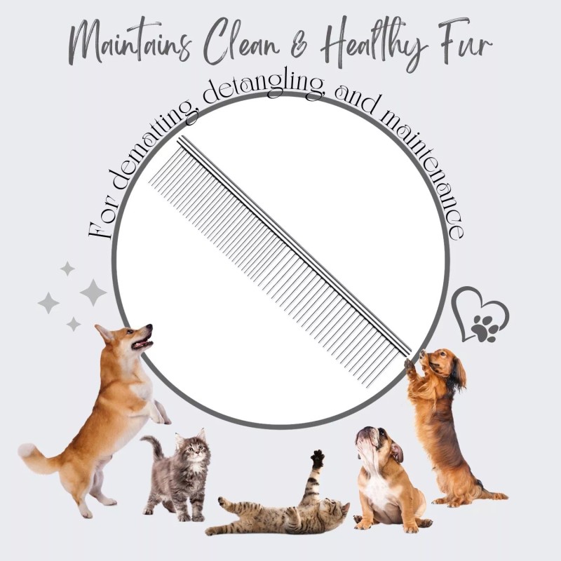 CE Compass Pet Hair Fur Grooming Comb Dog Cat Shedding
