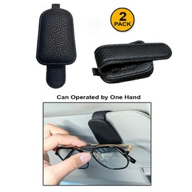 JAVOedge (2 Pack) Magnetic Sunglasses Holders for Car Visor, Van Accessories, Car Organizers for Women & Men Roadtrip Essentials