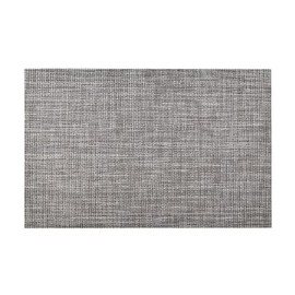 Set of 6 Placemats, Washable, PVC, Plain, Placemats, Stylish, Scandinavia, Home, Restaurants, 11.8 x 17.7 inches (30 x 45 cm) (Gray)
