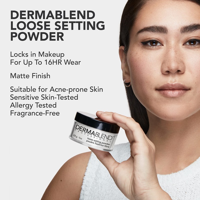 Dermablend Loose Setting Powder, Face Powder Makeup & Finishing Powder,