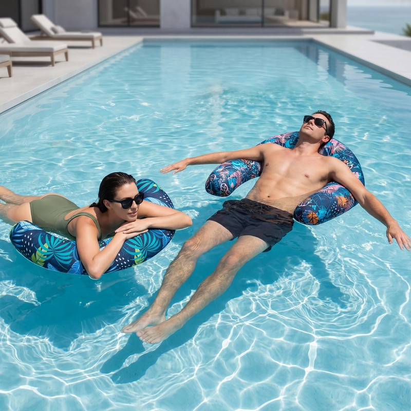 FindUWill Pool Noodles 2 Pack, Inflatable Pool Noodle with Soft