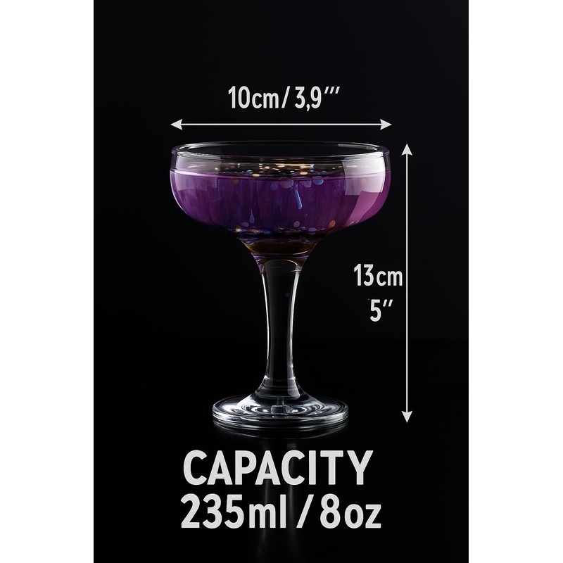 Cocktail Glasses (8 oz/235 ml), Espresso Glasses Martini, Margarita, Elegant