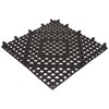 Winco Interlocking Bar Mat, 12 by 12-Inch, Dark Smoke,Black,Medium