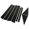 8PCS Door Window Pillar Trim Bright Black 4D Style PC