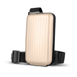 ÖGON -DESIGNS- La Banane Phone Bag Aluminium Practical and Stylish with Integrated Wallet (Rose Gold)