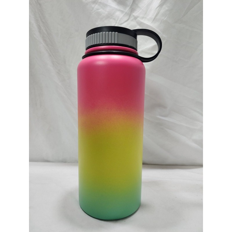AGH 32oz Stainless Steel Insulated Leak-proof Water Bottle Thermos, Rainbow