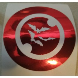 Williams BRAM Stoker's Dracula BATS RED CHROME PINBALL POP BUMPER DECAL By METAL-MODS