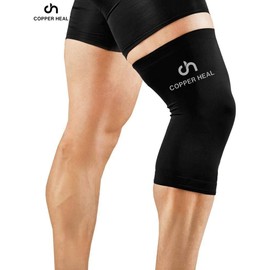 COPPER HEAL Knee Compression Sleeve Knee Brace GUARANTEED with Highest Copper Infused Content to Support Stiff Sore Muscles & Joints Meniscus Tear & Patella Stabilizer Strap