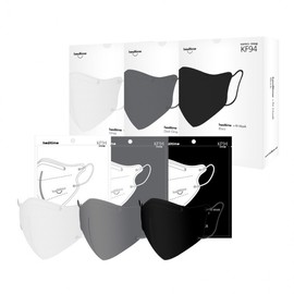 KF94 Healtime V-fit Air Beak-shaped Mask (1pc, Individually Packaged) Dark Gray 50ea