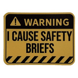 I Cause Safety Briefs - Vinyl Decal/Bumper Sticker