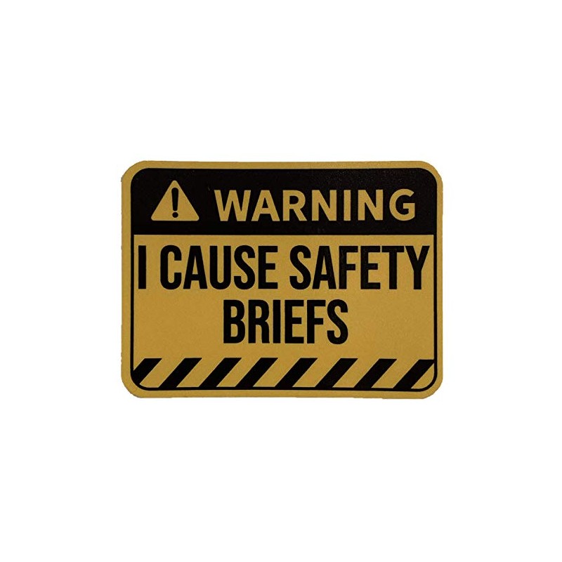 I Cause Safety Briefs - Vinyl Decal/Bumper Sticker