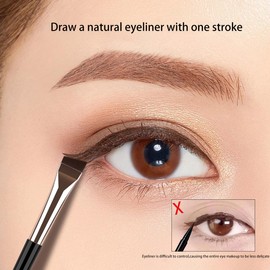 Eyeliner Brush Fine Angled Eye Liner Makeup Brush -Ultra Thin Slanted Flat Angle（E34）