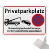 Sufune Parken Verboten Schild,30x20cm Warnschild Aluminium, inkl.Enth?lt Tr?gerkleber, Das Zuwiderhandelnde