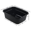 Asking 14 Quart Rectangular Plastic Dish Pan Tub, Portable Washbasin,
