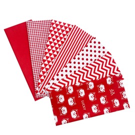 jojofuny 7Pcs Printed Cotton Patchwork Fabric Set DIY Handmade Cloth for Quilting Bags Cushions Home Decoration Durable Creative Sewing Material