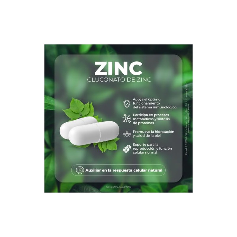 VITO - Zinc 50 mg Alta Concentración - 60 Cápsulas