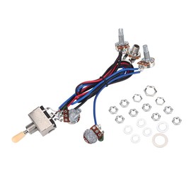 Laroal Guitar Wiring Harness Kit 3 Way Switch 2 Volume Control 2 Tone Control 1 Female 500K Potentiometer for LP Guitar