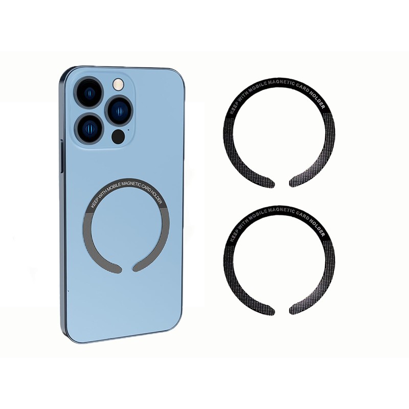 Basecn Universal C-Shape Magnetic Metal Ring [ 2-Pack] Compatible with