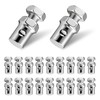20 PCS Throttle Brake Cable Ends, 1/8" Stop Clamp Clutch