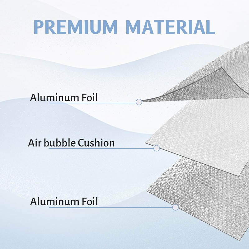 DGSL Reflective Bubble Insulation Roll, 23.6 in x 23.5 FT