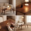 Baveke Folding Coffee Table- Foldable Floor Tables, Mid Century Coffee