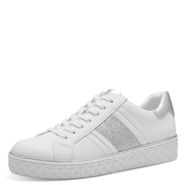 MARCO TOZZI Women's Trainers Flat Vegan Leisure, White Comb