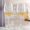 Personalization Universe Engraved Message White Wine Glass