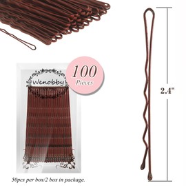 Large Bobby Pins for Brown Blonde Hair, 100 PCS 2.4" Bobby Pins for Women Hair Styling with All Hair Types