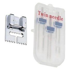 1 Set Twin Stretch Sewing Machine Needles for Brother, Singer and Domestic Machines