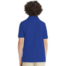 Classroom School Uniforms Girls' Big Short SLV Pique Polo, Royal Blue, M