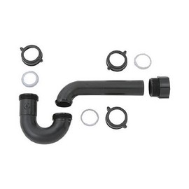 Master Plumber 303-842 MP Kitchen P-Trap, 1-1/2-Inch, Black