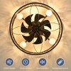 Garwarm Caged Ceiling Fan with Light,20" Ceiling Fans with Lights