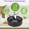 2 Pack 7 Fins Blender Blade Replacement for Ninja Blenders