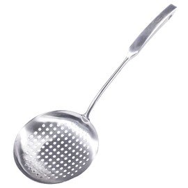 Newness Slotted Spoon, [Rustproof, Integral Forming, Durable] 304 Stainless Steel Widen Skimmer with Vacuum Ergonomic Handle, Comfortable Grip Design Strainer Ladle for Kitchen, 16.93 Inches