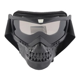 Vbestlife M¨¢scara de Calavera para Casco de Motocicleta, Gafas Desmontables Unisex, Color Gris, para Carreras, Esqu¨ª y Deportes al Aire