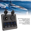 Rocker Switch Panel 4 Gang 12‑24V 5 Pin Blue Light